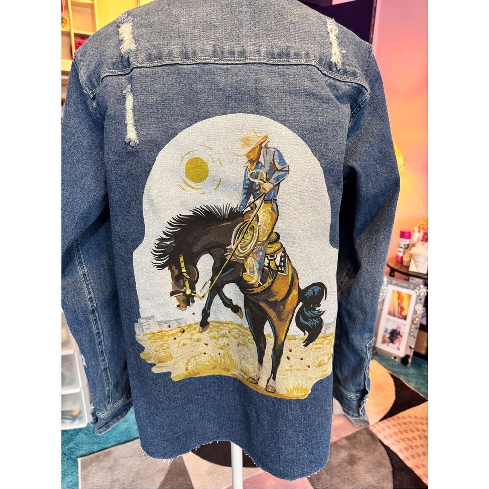 Rodeo Cowboy Denim Shirt - Picture 8 of 12